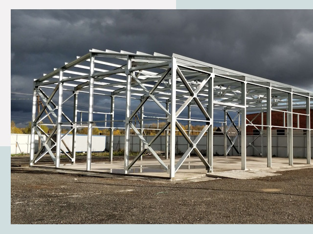 Двускатные ангары в Малгобек от 619 руб. за квадрат