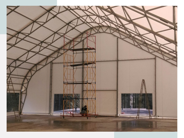 Шатровые ангары в Малгобеке