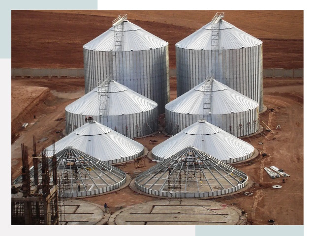 Строительство зерновых силосов в Малгобеке