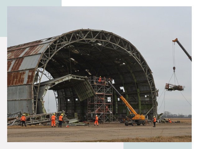 Демонтаж ангаров в Малгобеке
